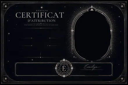 Certificat Eonelya, parure Cristal