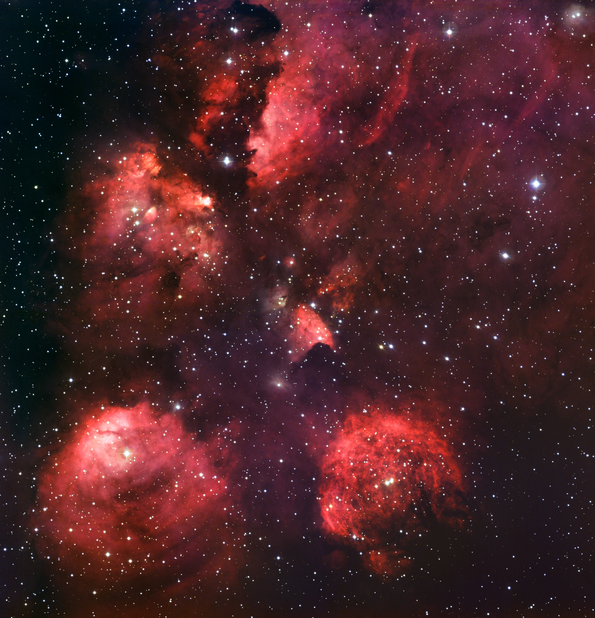 Cat’s Paw Nebula, archival photograph