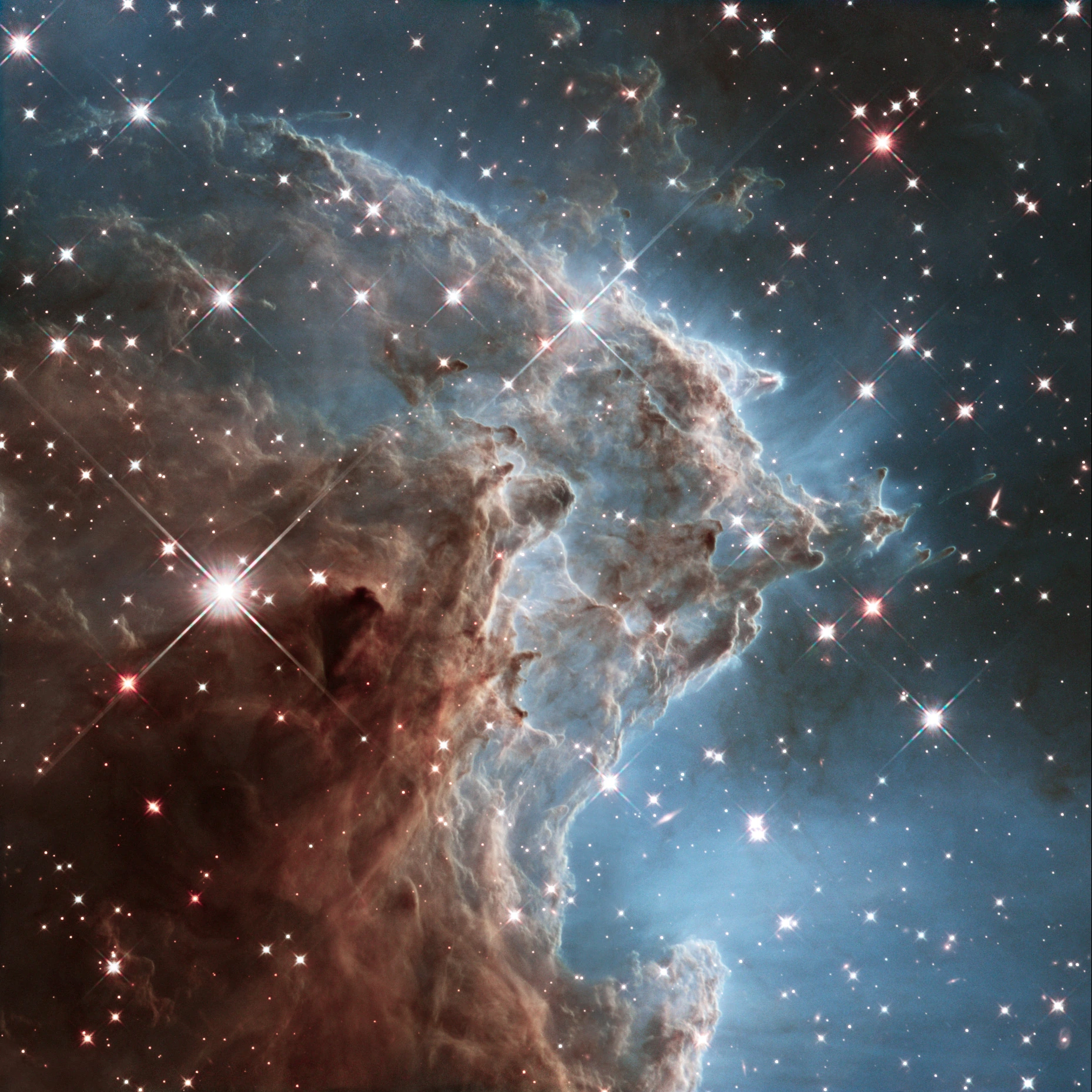 Monkey Head Nebula, archival photograph